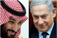 Saúdský korunní princ Muhammad bin Salmán a izraelský premiér Benjamin Netanjahu.
