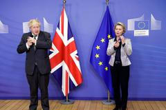 Boris Johnson, Ursula von der Leyenová