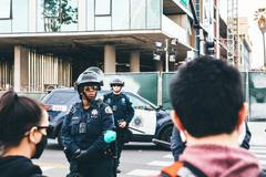 Policie v San José, Kalifornie, USA. Protesty po smrti George Floyda.