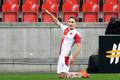 Jan Kuchta slaví třetí gól Slavie v zápase Evropské ligy Slavia - Nice
