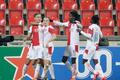 Slávistická radost v zápase Evropské ligy Slavia - Nice