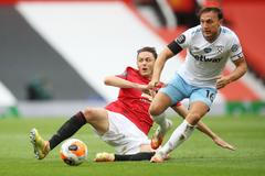 Manchester United vs. West ham United (léto 2020)