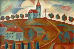 Jindřich Štyrský: Kostel na kopci / Svatý Šebestián