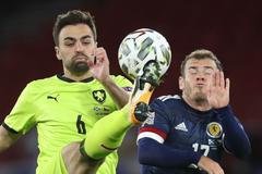 Česká fotbalová reprezentace v zápase Ligy národů ve Skotsku