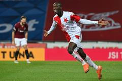 10. kolo Fortuna:Ligy 2020/21, Sparta - Slavia: Abdallah Sima slaví gól Slavie