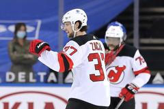 hokej, NHL 2021: New Jersey Devils at New York Rangers Pavel Zacha