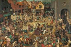 Pieter Bruegel starší: Zápas masopustu s půstem, 1559