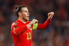 Gareth Bale v závěrečném zápase kvalifikace na Euro 2020