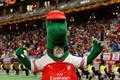 Oblíbený maskot Arsenalu Gunnersaurus slaví narozeniny. Klubu slouží 27 let