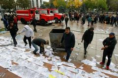 kyrgyzstán volby protest