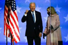 Joe Biden po volbách 2020.