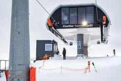 Koronavirus, leden 2021 - prázdné sjezdovky v Krušných horách, Klínovec