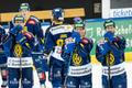 NL 2020/2021, HC Davos - EV Zug, Davyd Barandun, Sven Jung, Benjamin Baumgartner a Marc Aeschlimann