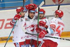 10. kolo hokejové extraligy 2020/21, Sparta - Třinec: Radost třineckých hokejistů