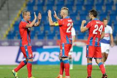 fotbal, Evropská liga, 3. předkolo, Viktoria Plzeň - Sönderjyske, radost