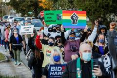 USA volby demonstrace Severní Karolína