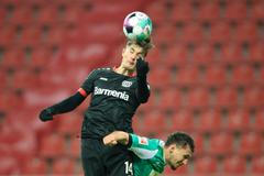 fotbal, německá liga, 2020/2021, Bundesliga - Bayer Leverkusen v Werder Brémy, Patrik Schick