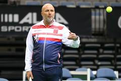 Fed Cup, Česko - Švýcarsko, David Kotyza, trénink