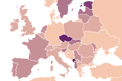 Počet potvrzených případů koronaviru na 1 milion obyvatel