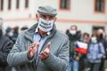 Demonstrace proti omezování svobod, koronavirus, Náměstí republiky, 28. 10. 2020