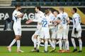 Fotbalisté Liberce slaví gól v zápase Evropské ligy Gent - Liberec