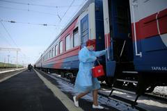 rusko očkování koronavirus sputnik V vlak