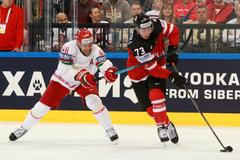 MS 2015, Kanada-Bělorusko: Tyler Toffoli (73) - Andrej Kosticyn