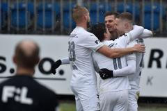 Fotbalisté Slovácka slaví výhru ve Fortuna:Lize