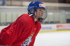 Karolína Erbanová na kempu české ženské hokejové reprezentace