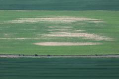 Letecké snímky Středočeský kraj, sucho, eroze, zástavba, urbanizace, pole, krajina