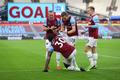 fotbal, anglická liga 2020/2021, Premier League - West Ham United v Burnley Michail Antonio, Vladimír Coufal, Tomáš Souček, Jarrod Bowen