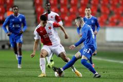 v prvním zápase osmifinále EL Slavia - Glasgow Rangers