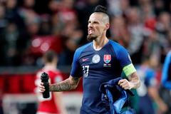 fotbal, kvalifikace ME 2020, Maďarsko - Slovensko, kapitán Slovenska Marek Hamšík