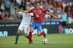 Patrik Schick v kvalifikaci ME 2020 Česko - Bulharsko.