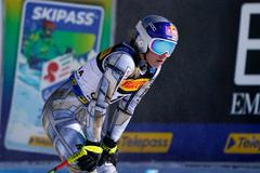 Ester Ledecká v cíli super-G na MS 2021