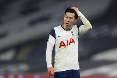 fotbal, anglická liga 2020/2021, Premier League - Tottenham Hotspur v Fulham, Son Hung-min