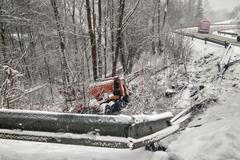 nehoda sníh hasiči