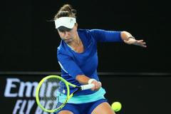 Barbora Krejčíková ve finále smíšené čtyřhry na Australian Open 2021