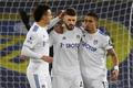 12. kolo anglické Premier League 2020/21, Leeds - West Ham: Radost fotbalistů Leedsu po gólu na 1:0