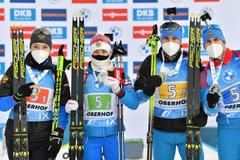 SP v Oberhofu: Smíšené štafety Uljana Kajševová, Světlana Mironovová, Alexandr Loginov, Eduard Latypov