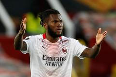 fotbal, Evropská liga 2020/2021, první zápas osmifinále, Manchester United v AC Milán, Franck Kessie