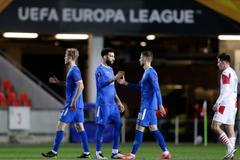 fotbal, Evropská liga 2020/2021, osmifinále Slavia Praha - Glasgow Rangers