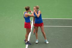 Krejčíková, Siniaková vs. Niculescuová/Beguová, Fed Cup, Česko vs. Rumunsko