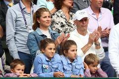 Mirka Federerová na Wimbledonu 2019