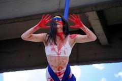 Soccer fans protest demanding the cancellation of the 2021 Copa America in Bogota