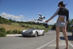 Porsche grid girls - Porsche 550 RS