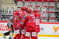 2. finále play off hokejové extraligy 2020/21, Třinec - Liberec: Radost třineckých hokejistů