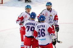 hokej, reprezentace, Rakousko - Česko, radost po gólu