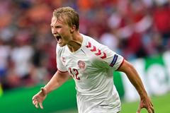 Kasper Dolberg, Dánsko - Wales, osmifinále Euro 2021