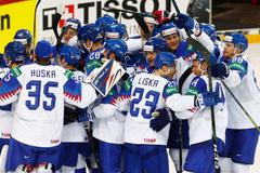 MS v hokeji 2021, Slovensko - Rusko: Radost slovenských hokejistů